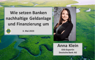 Vortrag Anna Klein über ESG