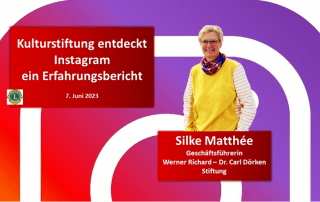 Vortrag von Silke Matthée - Kulturstiftung entdeckt Instagram
